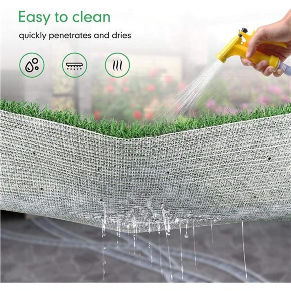 Large Dog Grass Pad with Tray (35inX23.2in), Artificial Grass Mats Washable Pad - Picture 6 of 6